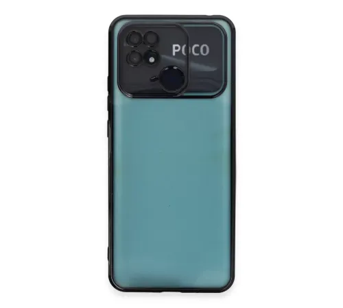 Xiaomi Redmi 10C Kılıf Lensli Silikon - Siyah