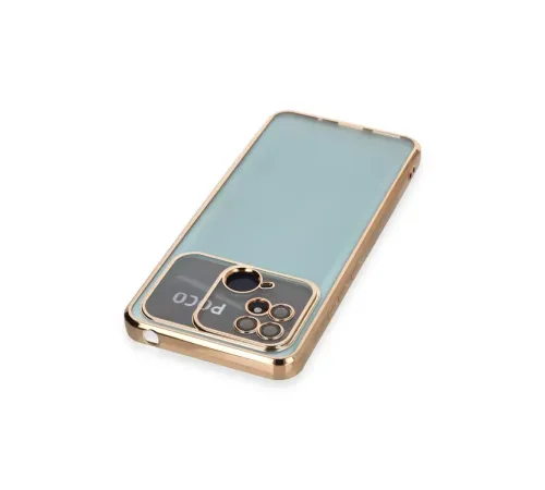 Xiaomi Redmi 10C Kılıf Lensli Silikon - Gold