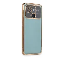 Xiaomi Redmi 10C Kılıf Lensli Silikon - Gold