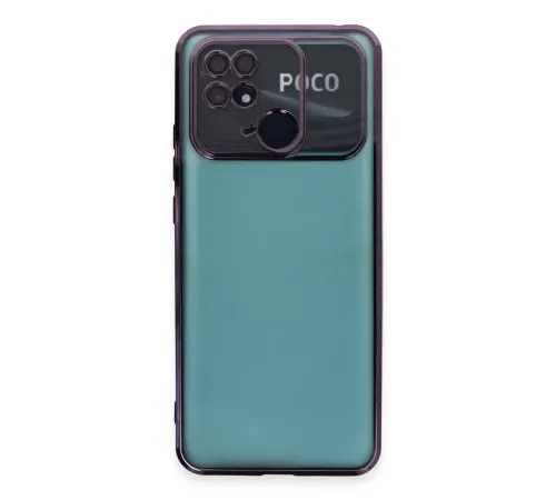 Xiaomi Redmi 10C Kılıf Lensli Silikon - Mor