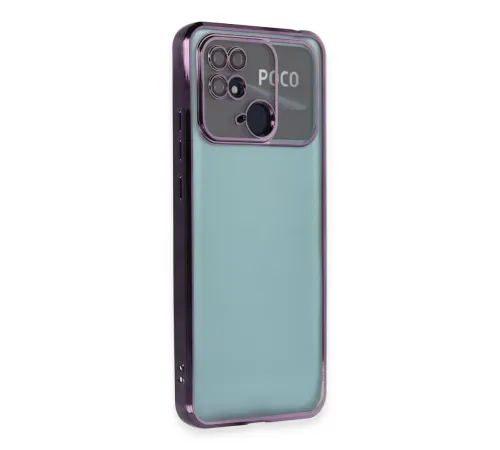 Xiaomi Redmi 10C Kılıf Lensli Silikon - Mor