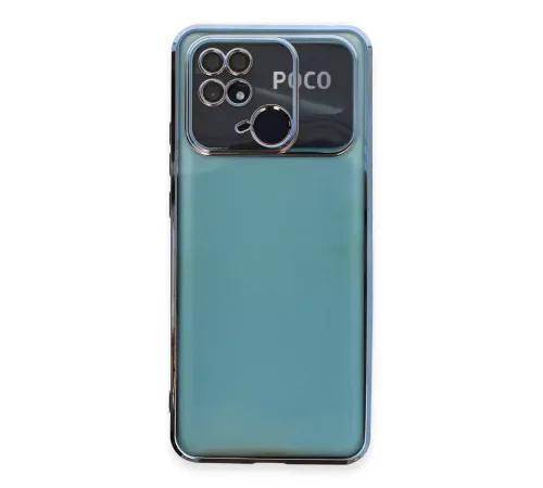 Xiaomi Redmi 10C Kılıf Lensli Silikon - Açık Mavi
