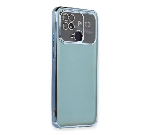 Xiaomi Redmi 10C Kılıf Lensli Silikon - Açık Mavi