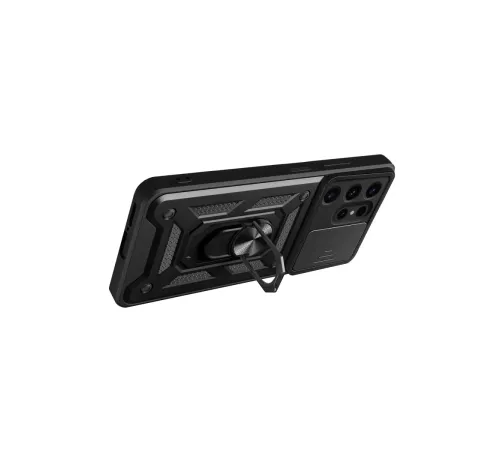 Samsung Galaxy S24 Ultra Kılıf Pars Lens Yüzüklü Silikon - Kırmızı