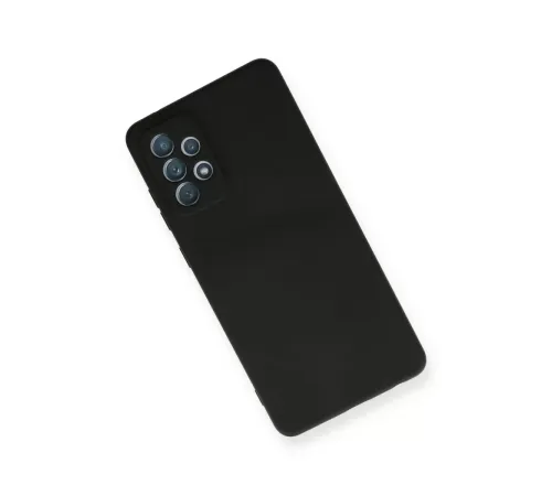 Samsung Galaxy A72 Kılıf Nano içi Kadife Silikon - Siyah