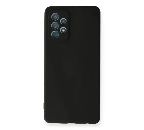 Samsung Galaxy A72 Kılıf Nano içi Kadife Silikon - Siyah