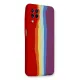 Samsung Galaxy A22 Kılıf Ebruli Lansman Silikon - Kırmızı-Mor