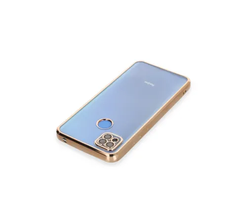 Xiaomi Redmi 9C Kılıf Lensli Silikon - Gold