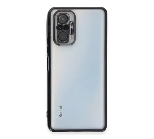 Xiaomi Redmi Note 10 Pro Kılıf Lensli Silikon - Siyah