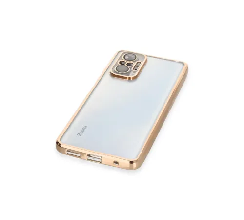 Xiaomi Redmi Note 10 Pro Kılıf Lensli Silikon - Gold
