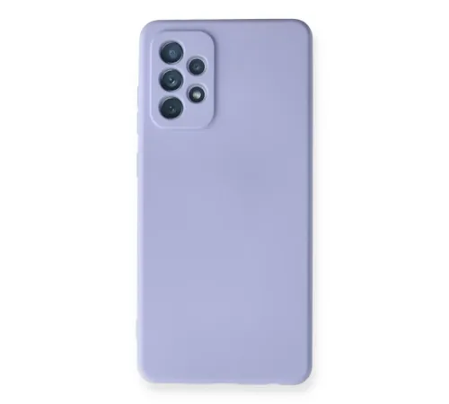 Samsung Galaxy A72 Kılıf Nano içi Kadife Silikon - Lila