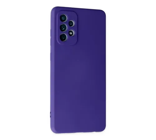 Samsung Galaxy A72 Kılıf Nano içi Kadife Silikon - Mor