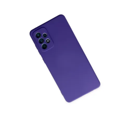 Samsung Galaxy A72 Kılıf Nano içi Kadife Silikon - Mor