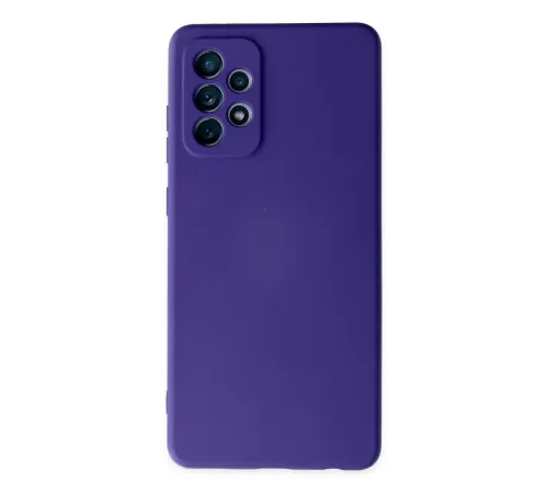 Samsung Galaxy A72 Kılıf Nano içi Kadife Silikon - Mor