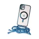 Apple iPhone 11 Kılıf Divo Lazer Askılı Magsafe Kapak - Sierra Blue