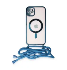 Apple iPhone 11 Kılıf Divo Lazer Askılı Magsafe Kapak - Sierra Blue
