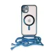 Apple iPhone 11 Kılıf Divo Lazer Askılı Magsafe Kapak - Sierra Blue