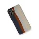 Apple iPhone 12 Pro Max Kılıf Ebruli Lansman Silikon - Lacivert-Krem