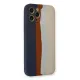 Apple iPhone 12 Pro Max Kılıf Ebruli Lansman Silikon - Lacivert-Krem