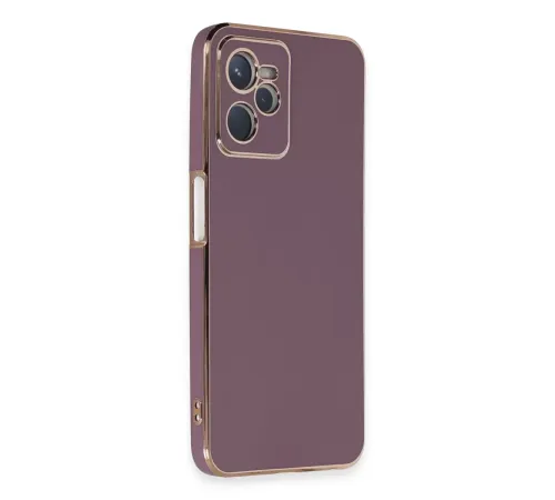 Realme C35 Kılıf Volet Silikon - Mor