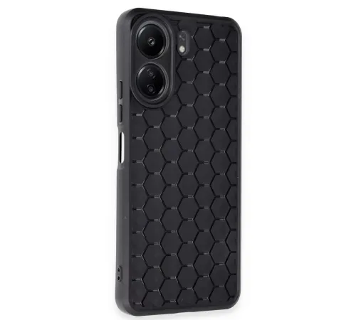 Xiaomi Redmi 13C Kılıf Petek Silikon Kapak - Siyah
