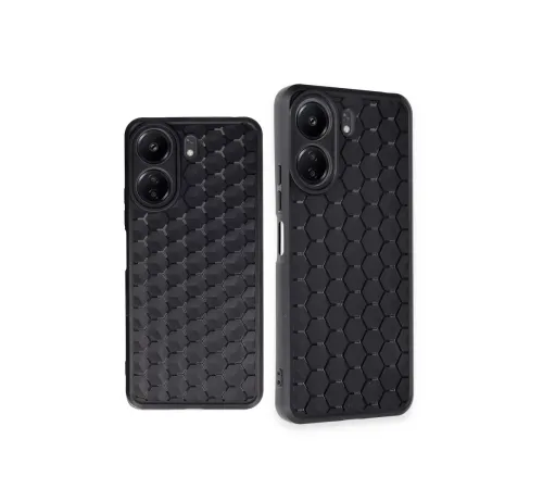 Xiaomi Redmi 13C Kılıf Petek Silikon Kapak - Siyah