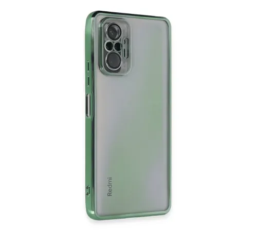 Xiaomi Redmi Note 10 Pro Kılıf Lensli Silikon - Yeşil