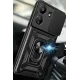 Xiaomi Redmi 13C Kılıf Pars Lens Yüzüklü Silikon - Siyah
