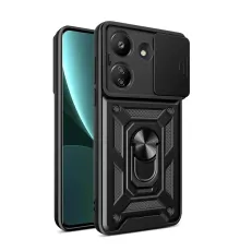 Xiaomi Redmi 13C Kılıf Pars Lens Yüzüklü Silikon - Siyah