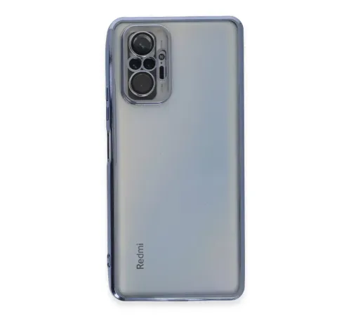 Xiaomi Redmi Note 10 Pro Kılıf Lensli Silikon - Açık Mavi