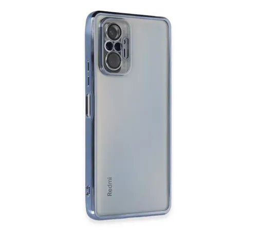 Xiaomi Redmi Note 10 Pro Kılıf Lensli Silikon - Açık Mavi