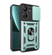 Xiaomi Redmi 13C Kılıf Pars Lens Yüzüklü Silikon - Yeşil