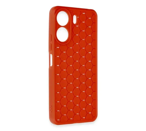 Xiaomi Redmi 13C Kılıf Petek Silikon Kapak - Kırmızı