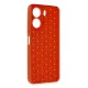 Xiaomi Redmi 13C Kılıf Petek Silikon Kapak - Kırmızı