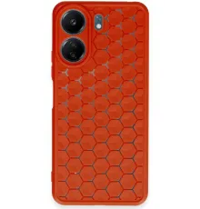 Xiaomi Redmi 13C Kılıf Petek Silikon Kapak - Kırmızı