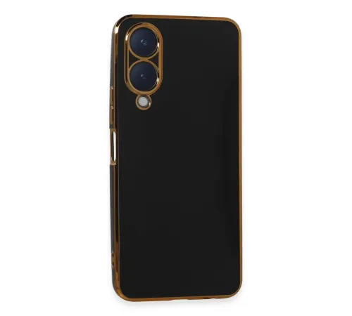 Vivo Y17S Kılıf Volet Silikon - Siyah