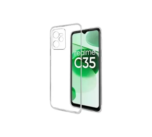 Realme C35 Kılıf Lüx Şeffaf Silikon