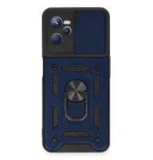 Realme C35 Kılıf Pars Lens Yüzüklü Silikon - Lacivert