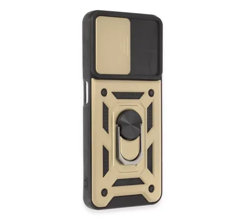 Realme C35 Kılıf Pars Lens Yüzüklü Silikon - Gold