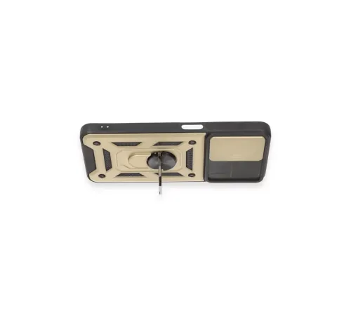 Realme C35 Kılıf Pars Lens Yüzüklü Silikon - Gold