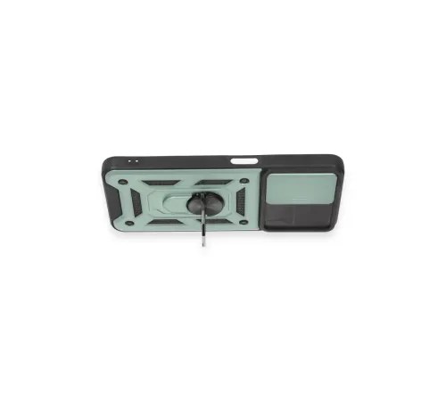 Realme C35 Kılıf Pars Lens Yüzüklü Silikon - Yeşil