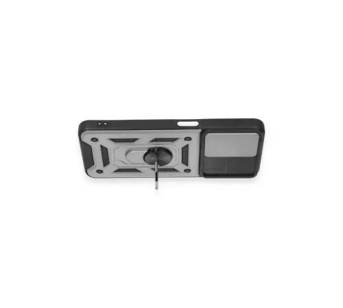 Realme C35 Kılıf Pars Lens Yüzüklü Silikon - Gümüş