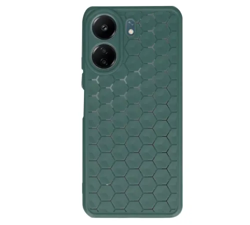 Xiaomi Redmi 13C Kılıf Petek Silikon Kapak - Koyu Yeşil