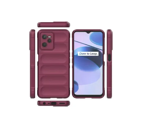 Realme C35 Kılıf Optimum Silikon - Bordo
