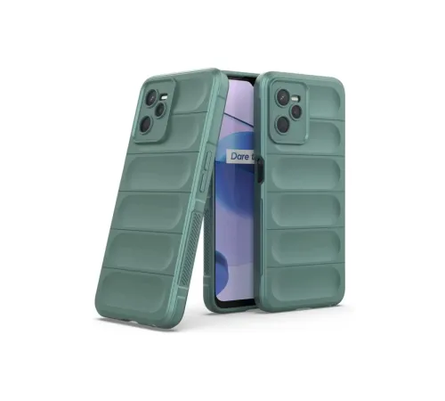 Realme C35 Kılıf Optimum Silikon - Koyu Yeşil