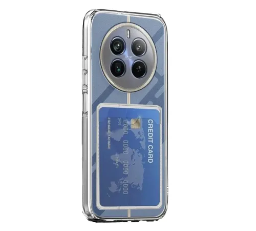 Realme 12 Pro Kılıf Kart Şeffaf Silikon - Şeffaf