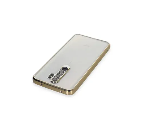 Xiaomi Redmi Note 8 Pro Kılıf Lensli Silikon - Gold