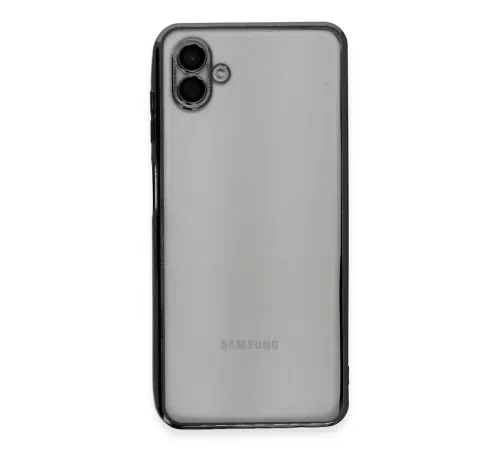 Samsung Galaxy A04 Kılıf Lensli Silikon - Siyah