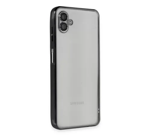 Samsung Galaxy A04 Kılıf Lensli Silikon - Siyah