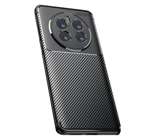 Realme 12 Pro Plus Kılıf Auto Focus Karbon Kapak - Siyah